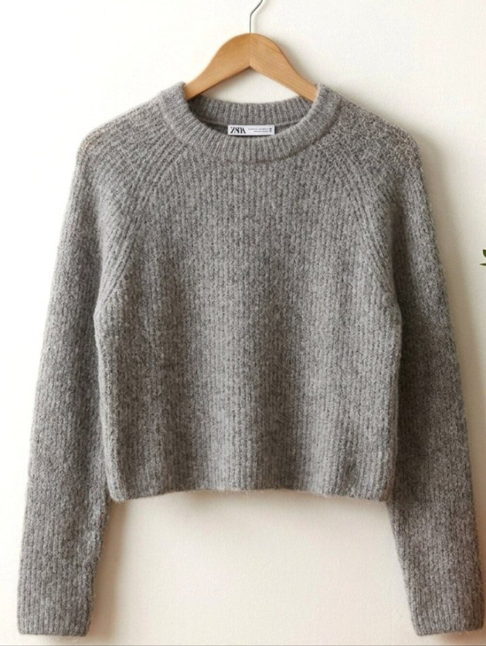 Zara Alpaca & Wool Blend Gray Cozy Sweater Medium
